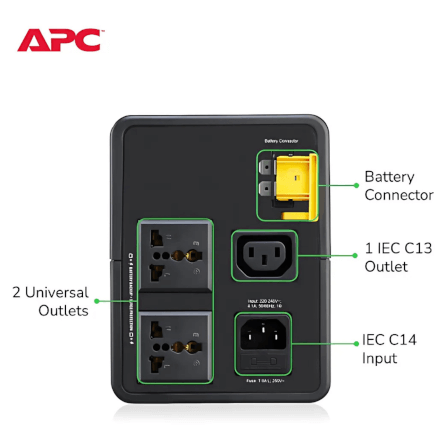 เครื่องสำรองไฟฟ้า APC 700VA 360 วัตต์ รุ่น BVX700LUI-MS EASY UPS 2 ช่อง ป้องกัน ไฟตก ไฟเกิน_3